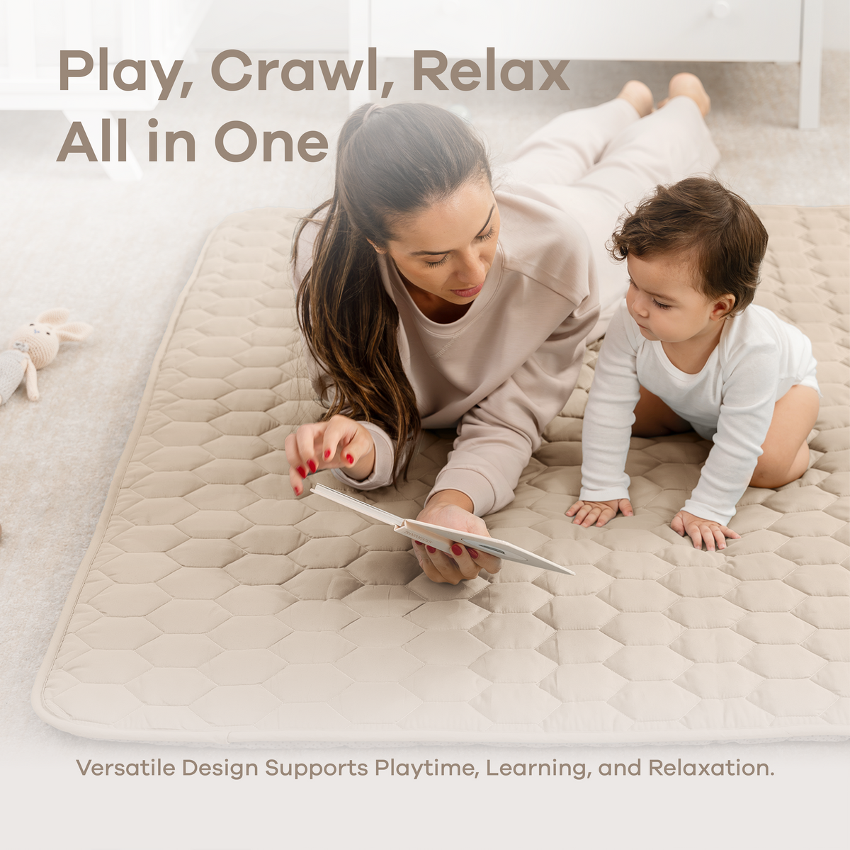 Play Mat with Non-Slip Bottom in Sand