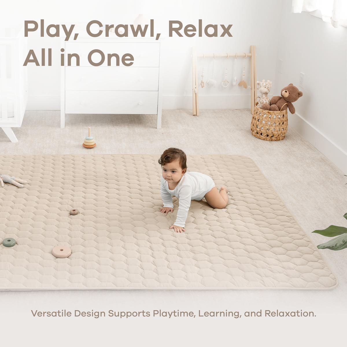 Play Mat with Non-Slip Bottom in Sand