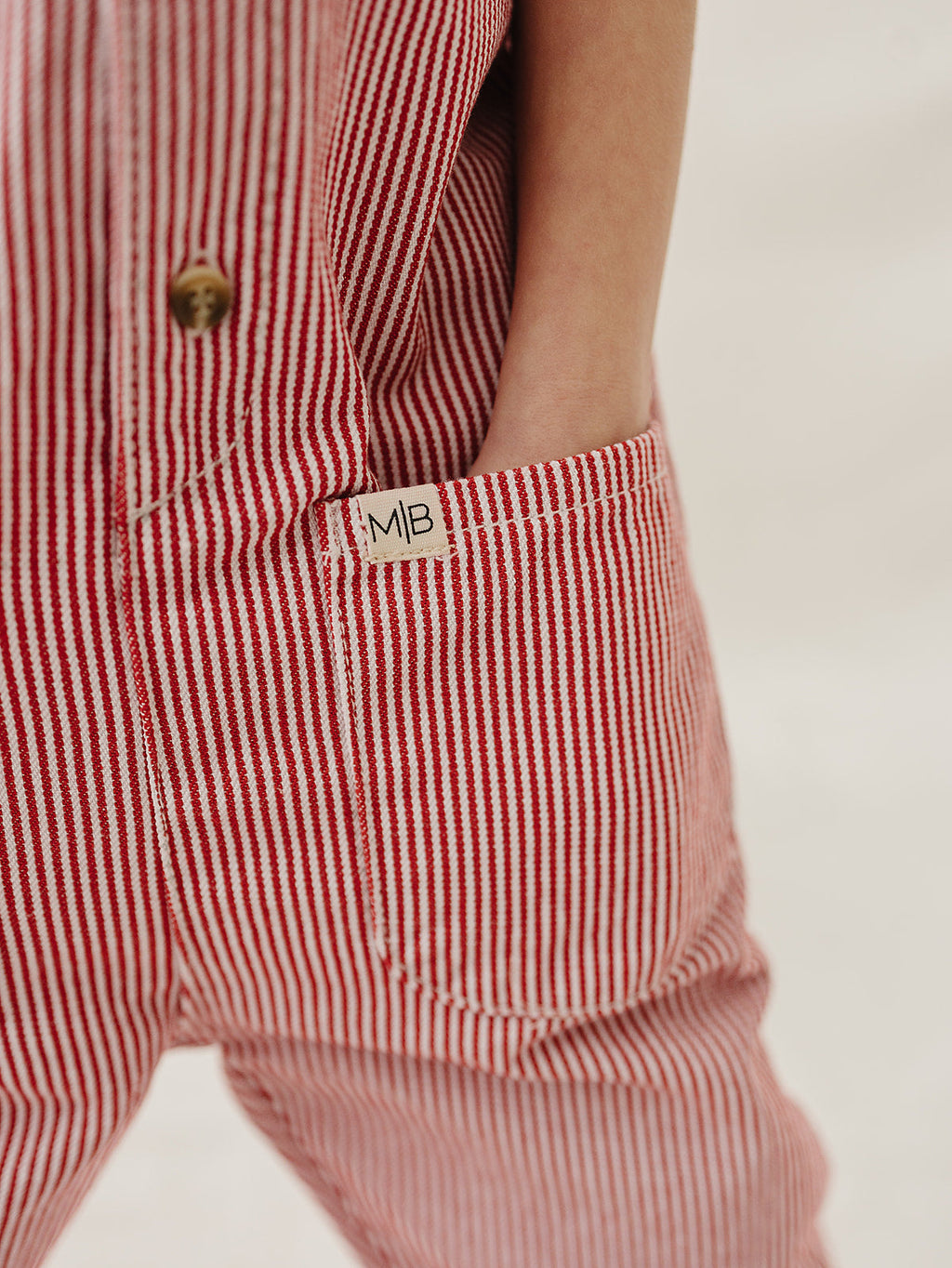 Red Stripe Overalls