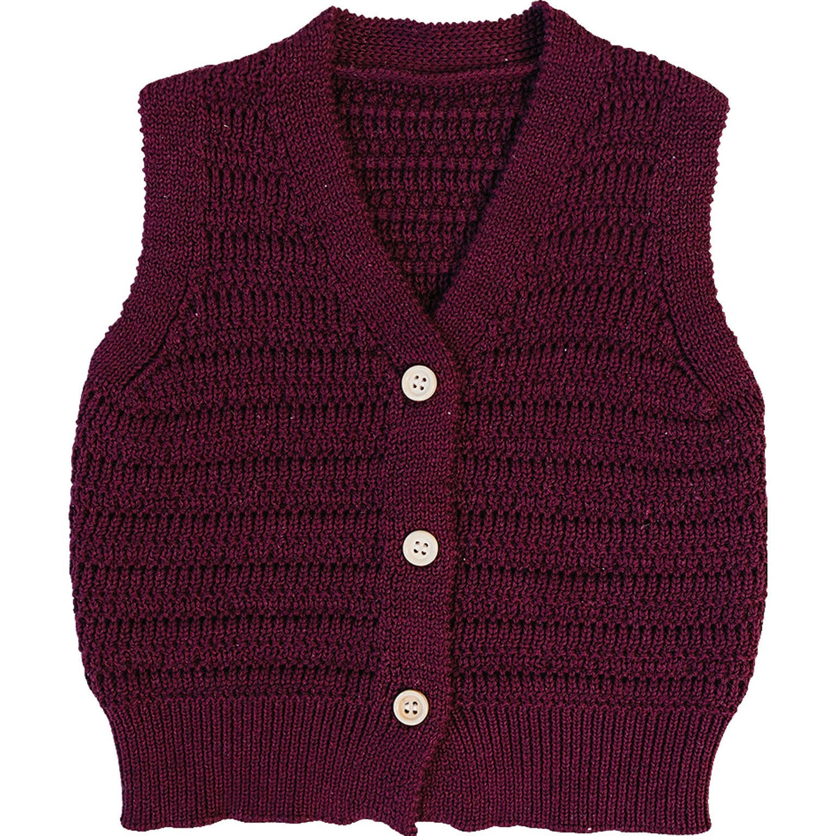 Burgundy Knit Vest