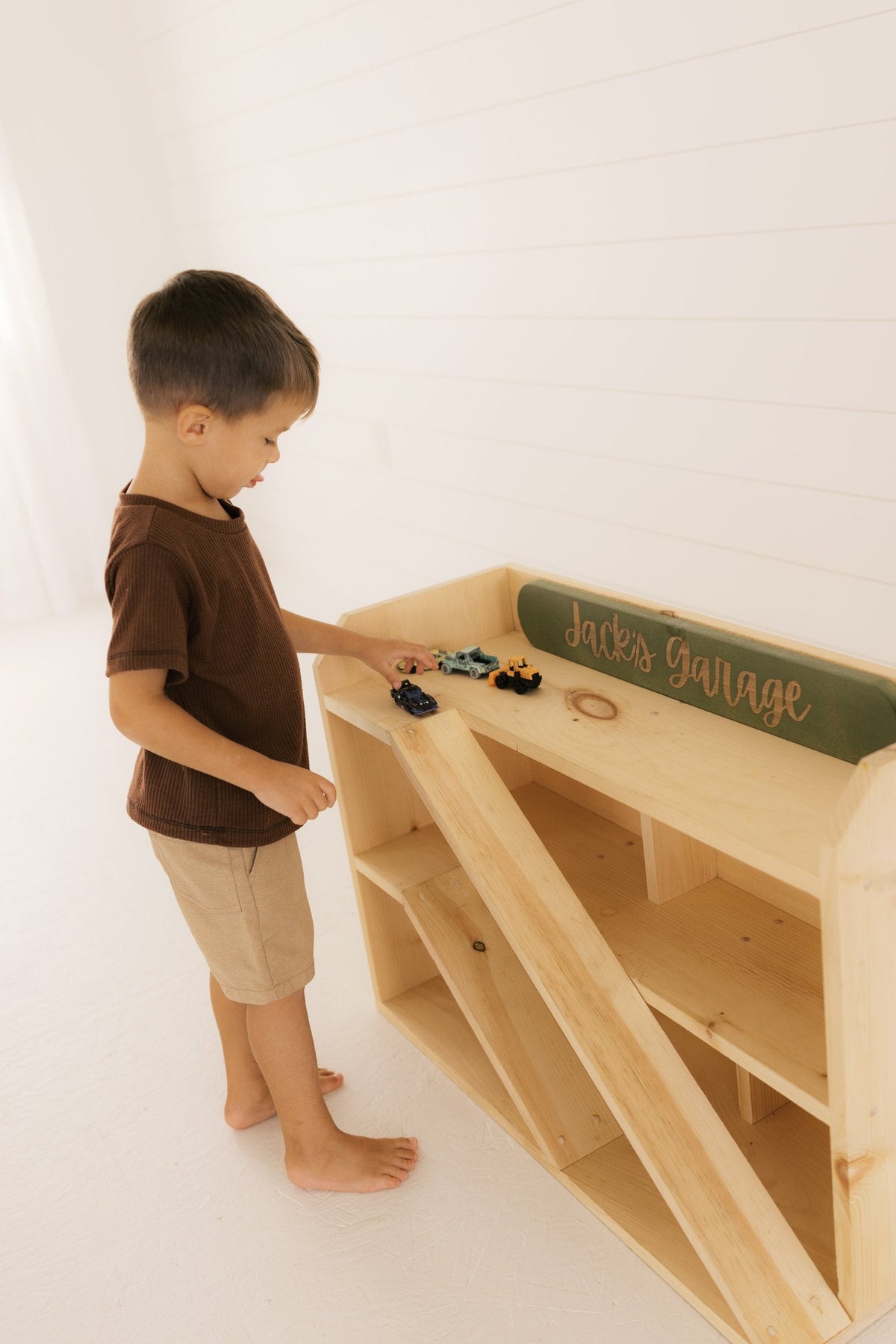 Children's Wooden Car Garage