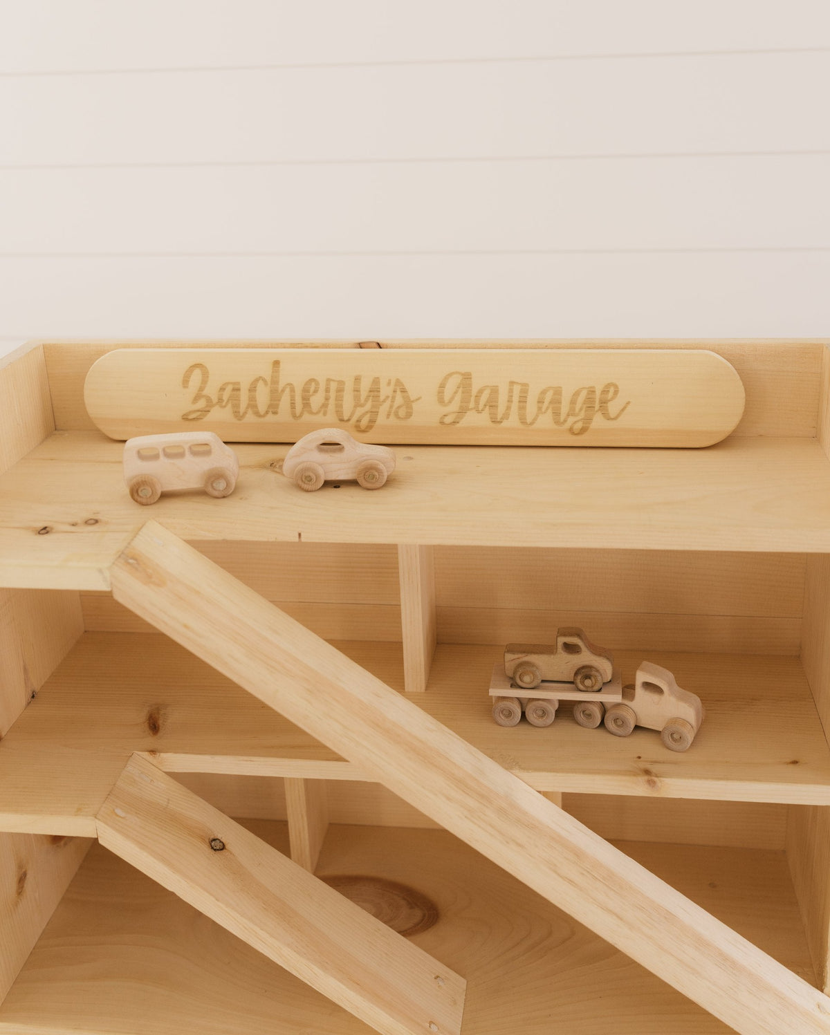 Children's Wooden Car Garage