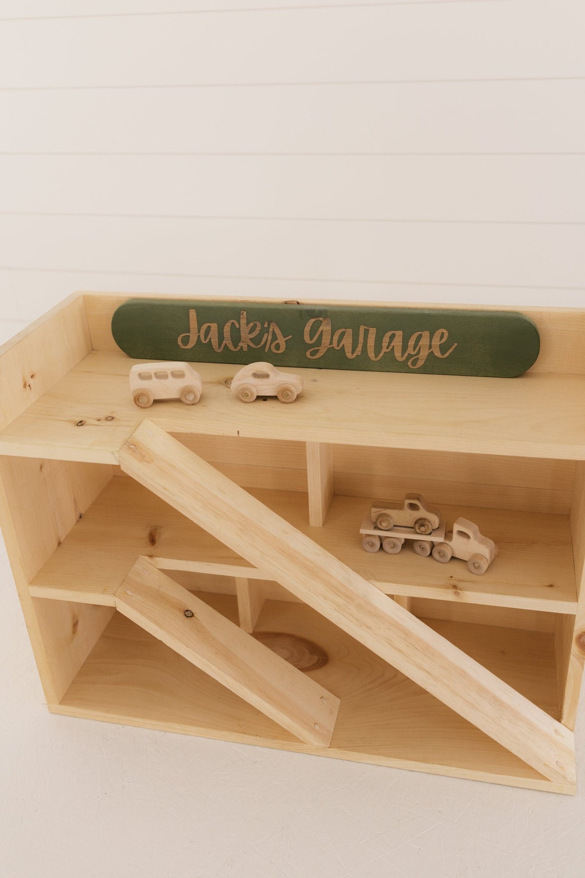 Children's Wooden Car Garage